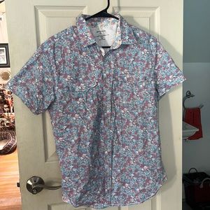 floral short sleeve button up